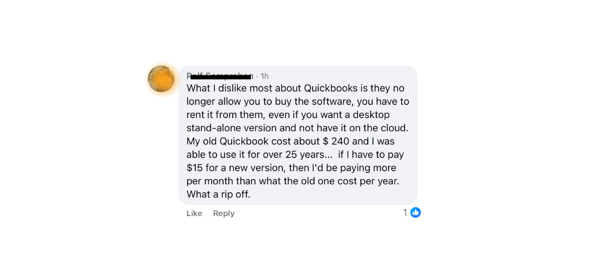 Comment: Subscription pricing feels like a rip-off